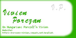 vivien porczan business card